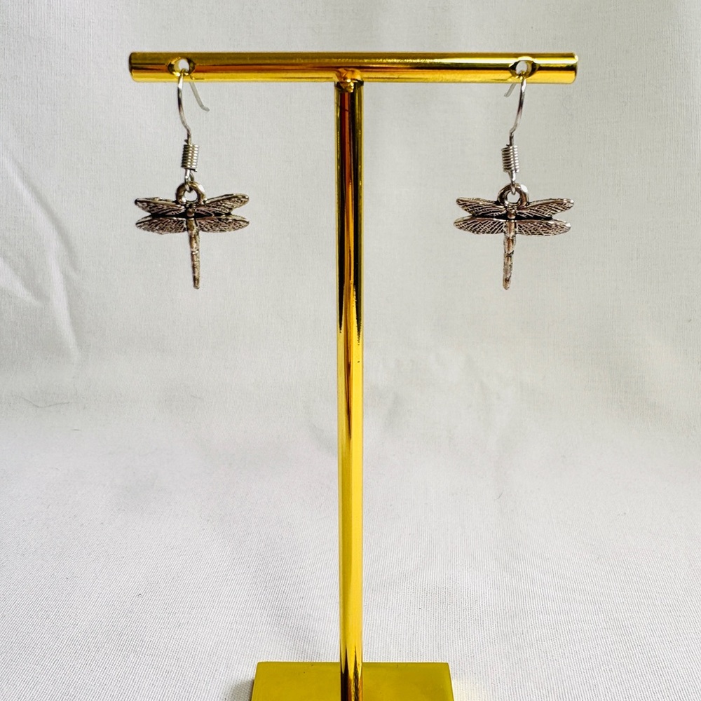 Small Dragonfly Dangle Earrings